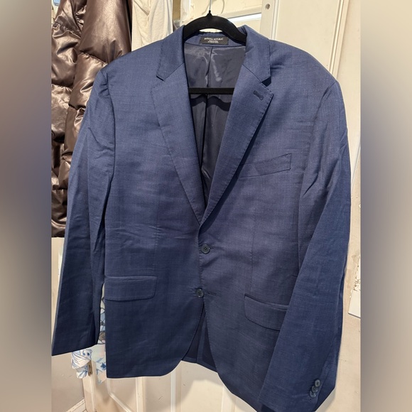 Banana Republic BR Signature Italian Nailhead Suit Jacket Blue Size 42S - Picture 1 of 6